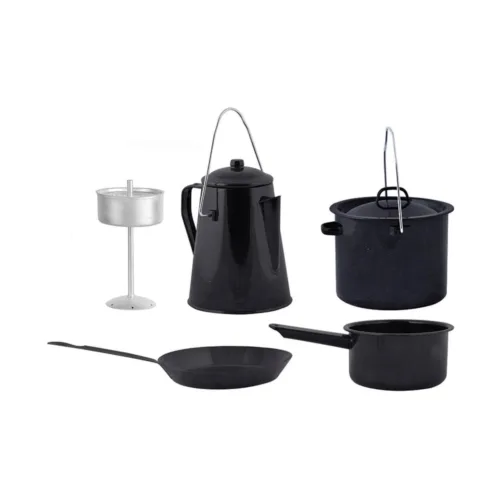 outdoor cookingset 4 delig staal